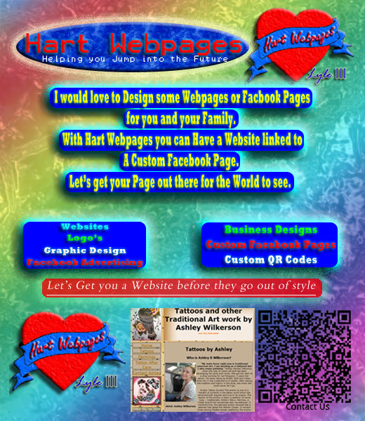 Hart Webpages Website New Facebook Page